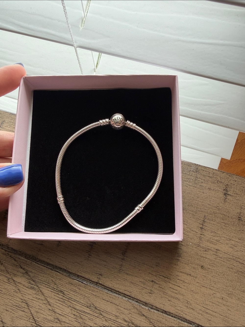 Pandora Disney Silver Snake Chain Bracelet with Signature Clasp